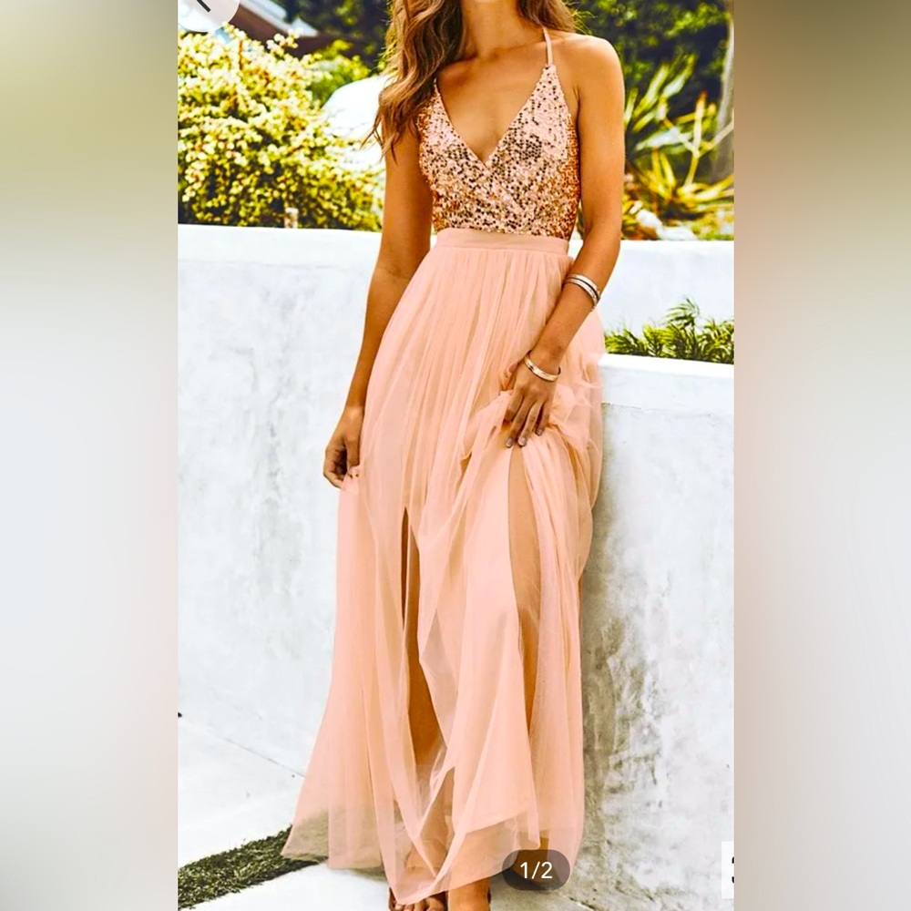 Sequined Tulle Dress